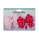 2 piece 5cm Bows Snap Clips